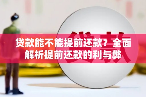 凯里贷款能不能提前还款？全面解析提前还款的利与弊