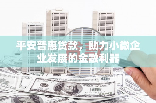 凯里平安普惠贷款，助力小微企业发展的金融利器