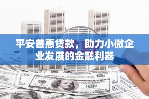 凯里平安普惠贷款，助力小微企业发展的金融利器