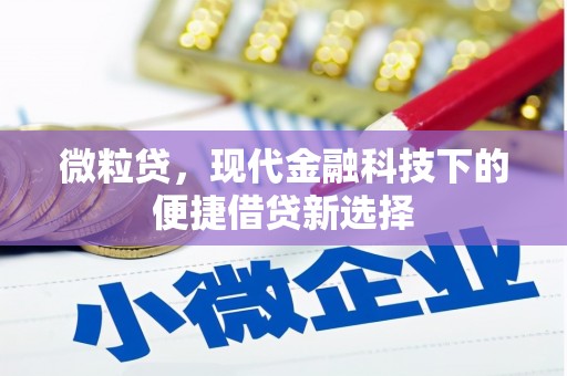 凯里微粒贷，现代金融科技下的便捷借贷新选择