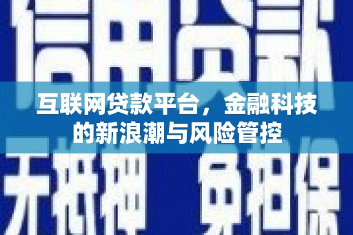 凯里互联网贷款平台，金融科技的新浪潮与风险管控