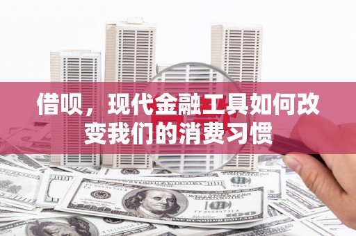 凯里借呗，现代金融工具如何改变我们的消费习惯