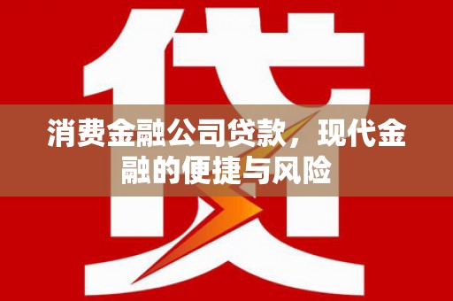 凯里消费金融公司贷款，现代金融的便捷与风险