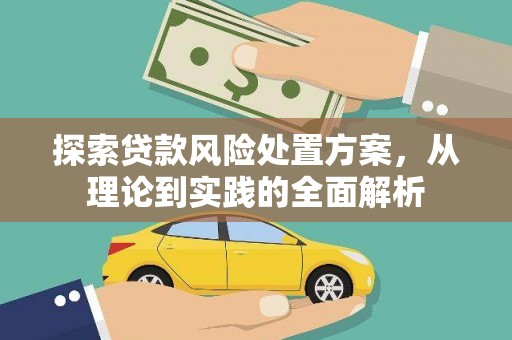 凯里探索贷款风险处置方案，从理论到实践的全面解析