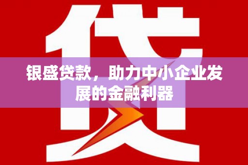 凯里银盛贷款，助力中小企业发展的金融利器