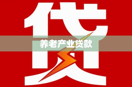 凯里养老产业贷款