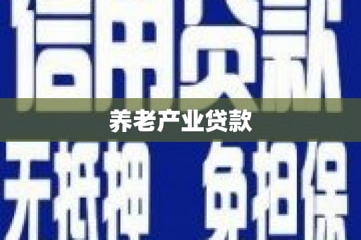 凯里养老产业贷款