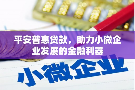 凯里平安普惠贷款，助力小微企业发展的金融利器