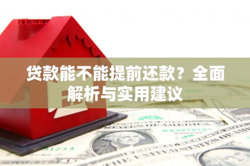 凯里贷款能不能提前还款？全面解析与实用建议